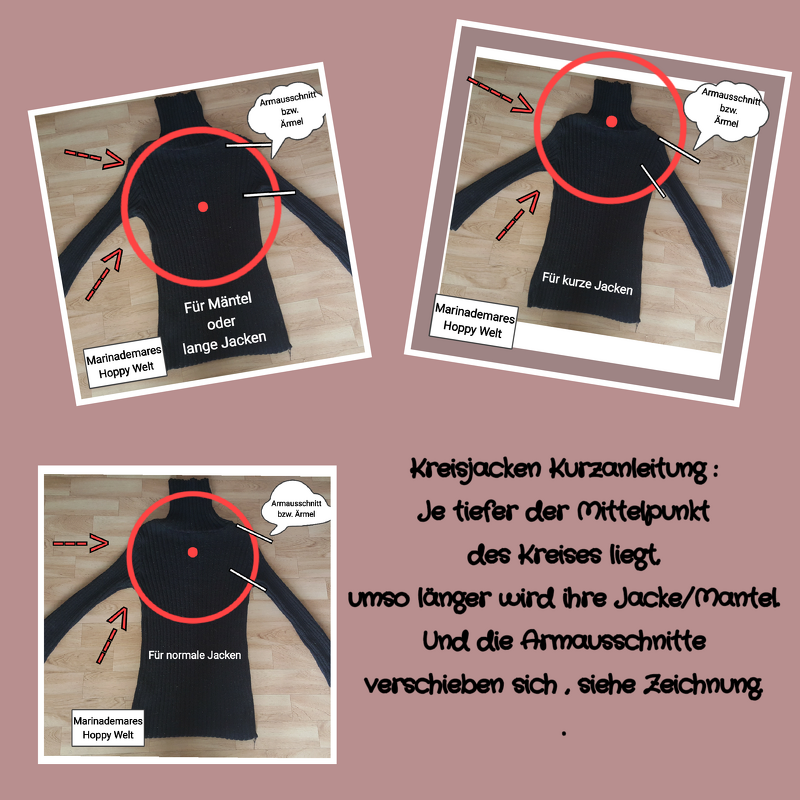 Kreisjacke Weste Mantel Kurzanleitung