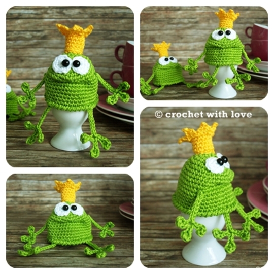 crochet pattern - frog egg cozy