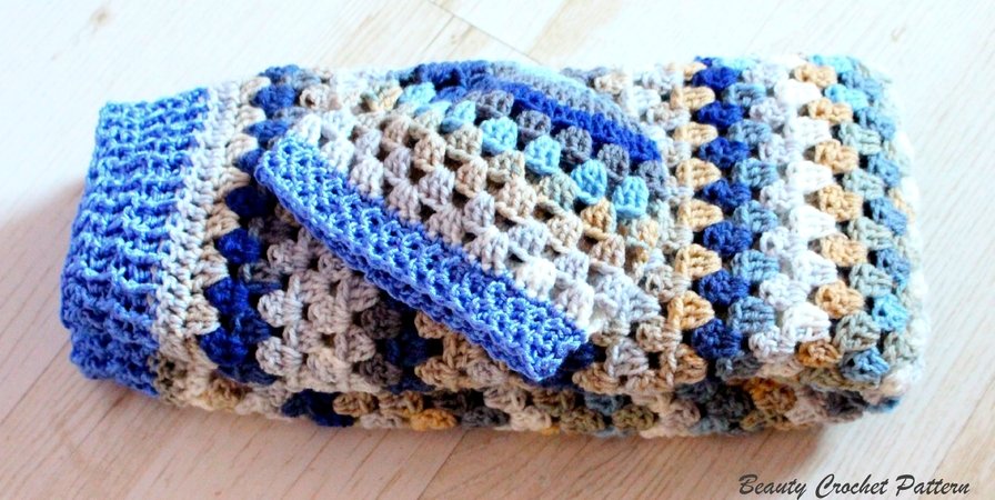 Granny Set Baby Blanket And Hat