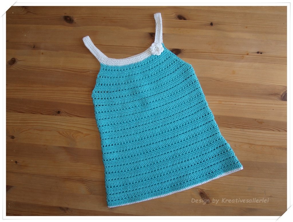 Sommerkleid blau für Kinder Gr.98-128