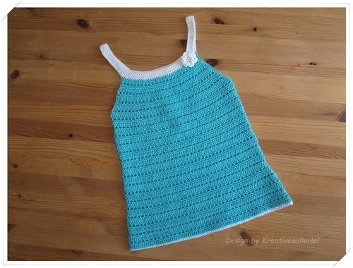 Sommerkleid blau für Kinder Gr.98-128 - Bild 3