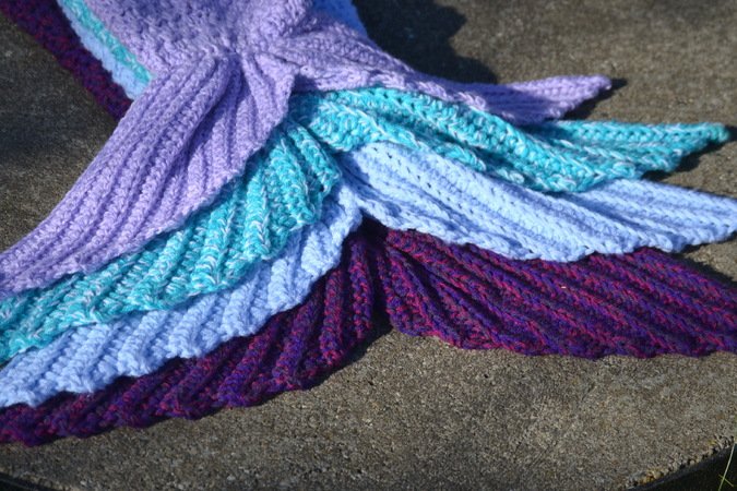 - AQUARIA - Meerjungfrauen Decke, in 12 Größen häkeln, super für Anfänger, Flossendecke, Meerjungfrau