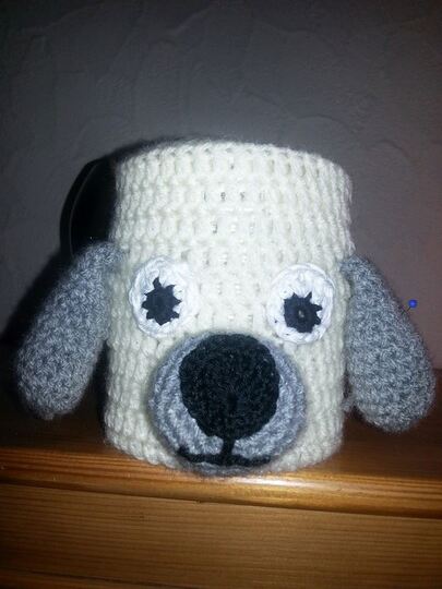 Häkelanleitung - Brillenhalterhund - Utensilo - Platz für die Brille, nie wieder suchen ;-)