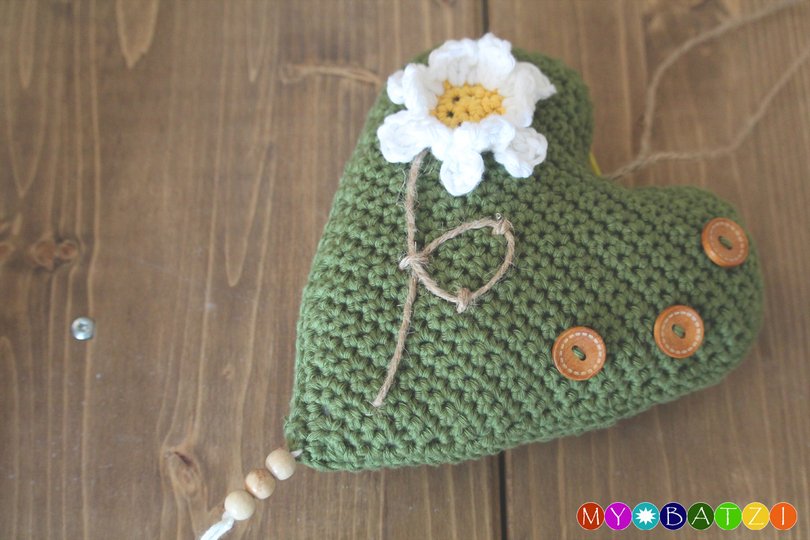 Häkelanleitung Herz // mit Blumen // 2 Varianten