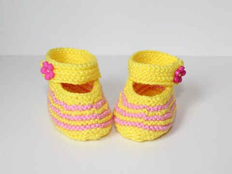 Strickanleitung Babyschuhe, Ballerinas, Sohlenlänge ca. 9,5 cm