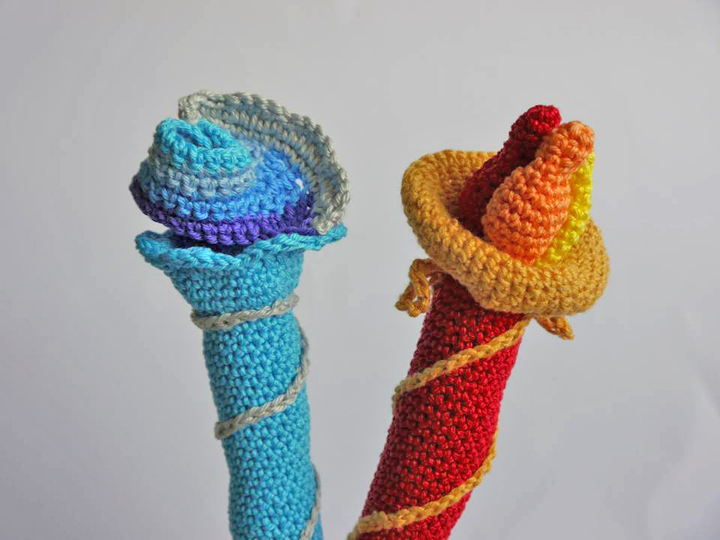 Element Luft - Zauberstab - Greifling - Häkelanleitung