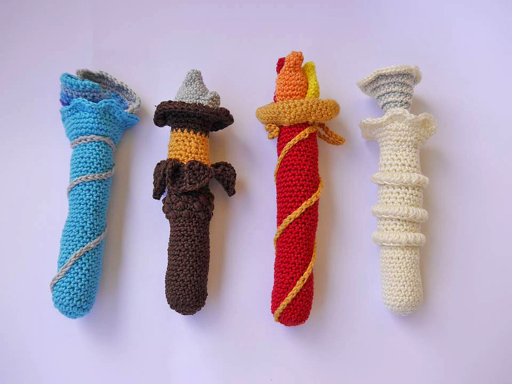 Element Luft - Zauberstab - Greifling - Häkelanleitung