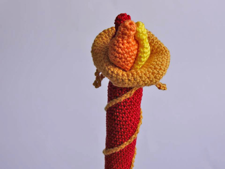 Element Luft - Zauberstab - Greifling - Häkelanleitung