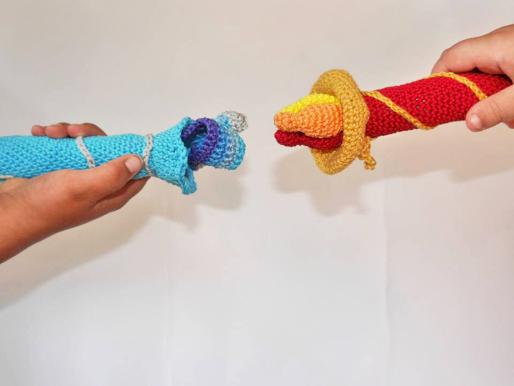 Element Luft - Zauberstab - Greifling - Häkelanleitung