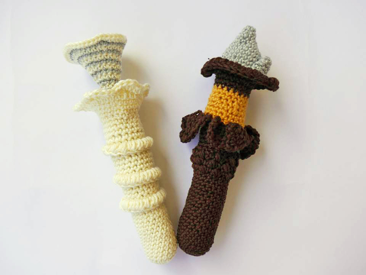 Element Luft - Zauberstab - Greifling - Häkelanleitung