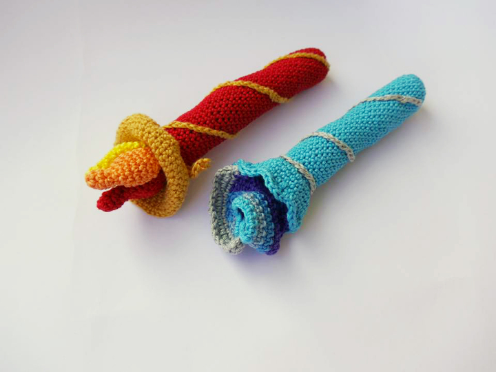 Element Luft - Zauberstab - Greifling - Häkelanleitung