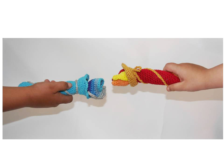 Element Luft - Zauberstab - Greifling - Häkelanleitung