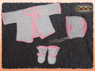 Mütze, Jacke und Schuhe, 3er-Set Größe 68-74, eine Häkelanleitung von DaDaDe