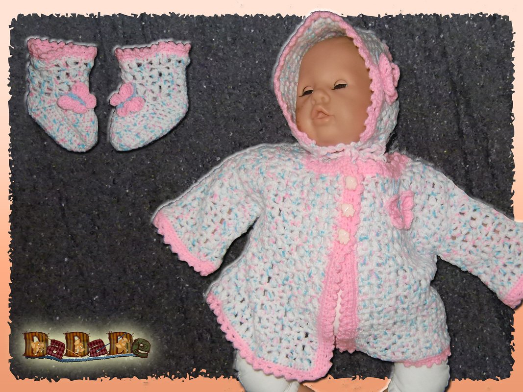 Mütze, Jacke und Schuhe, 3er-Set Größe 68-74, eine Häkelanleitung von DaDaDe - Bild 7