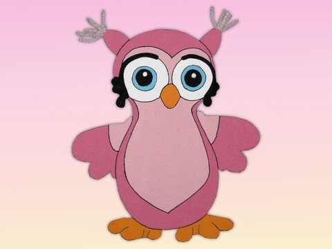 Bastelanleitung Fensterbild Eulora die Eule