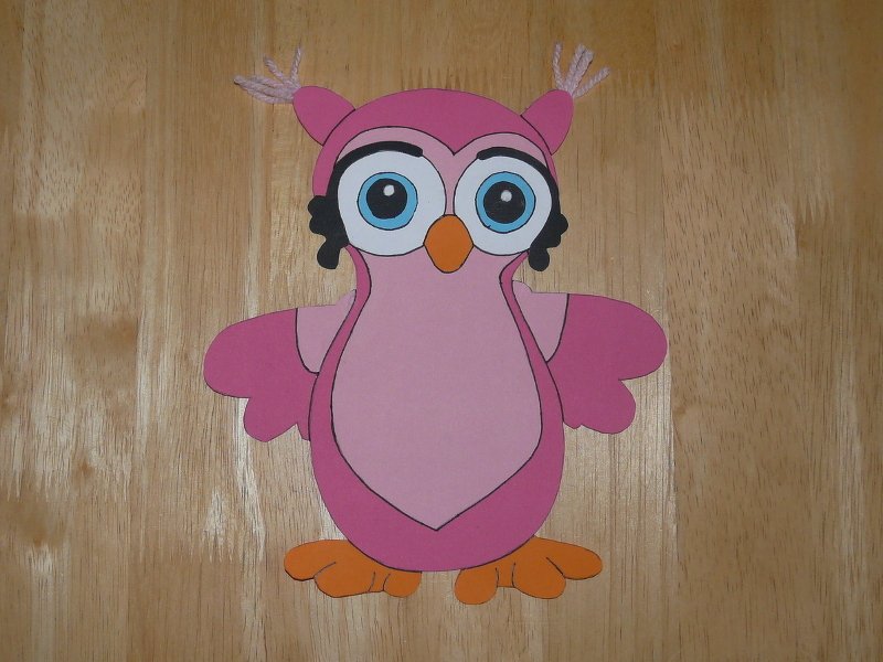 Bastelanleitung Fensterbild Eulora die Eule
