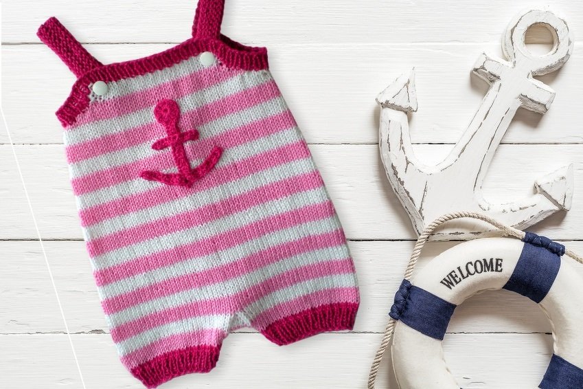 Babystrampler Strickanleitung in 3 Größen