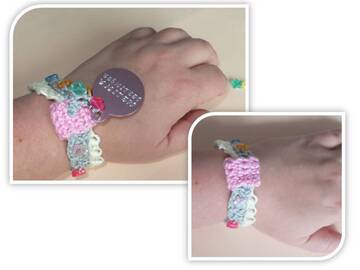 gehäkeltes Armband - Notfallarmband