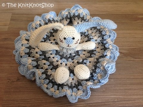 PDF Häkelanleitung Kuscheltuch "Hasi" Schmusetuch