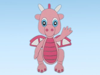 Bastelanleitung Fensterbild Taja der Drache