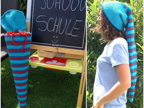 Schultüte - Zipfelmütze (für alle Maße leicht anzupassen)