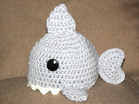 Häkelanleitung Haimütze in den Größen 49 bis 61 cm