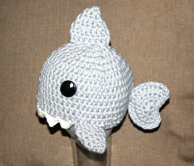 Häkelanleitung Haimütze in den Größen 49 bis 61 cm