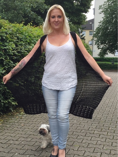 Häkelanleitung Weste "Black Beauty" 