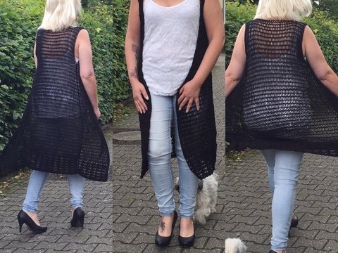 Häkelanleitung Weste "Black Beauty" 