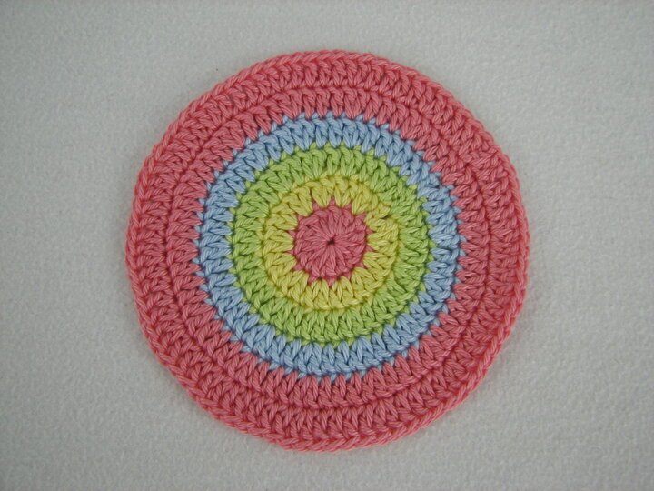 Häkelanleitung für Anfänger - Glasuntersetzer/Deckchen "Lollipop"