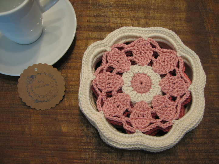 Häkelanleitung Glasuntersetzer "Vera"