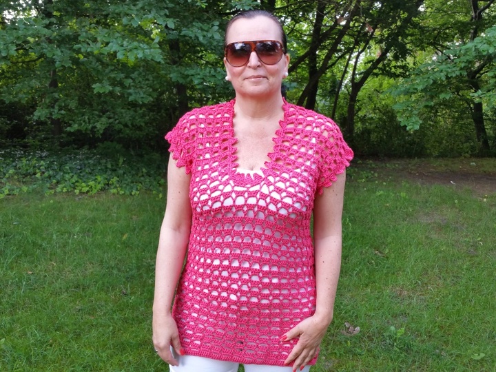 Häkelanleitung Netzshirt auf alle Größen anpassbar  Summer Kollektion No.8