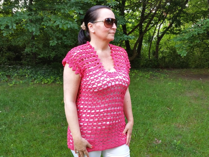 Häkelanleitung Netzshirt auf alle Größen anpassbar  Summer Kollektion No.8