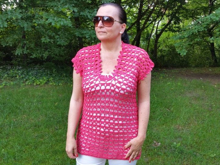 Häkelanleitung Netzshirt auf alle Größen anpassbar  Summer Kollektion No.8