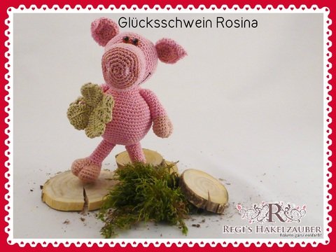 Häkelanleitung Glücksschwein Rosina