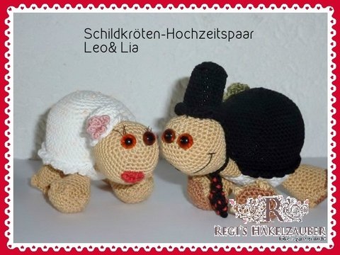 Häkelanleitung Schildkröten Hochzeitspaar
