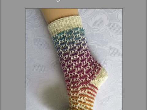 Sockenmuster "Krokant" Gr.32-45, gestrickt