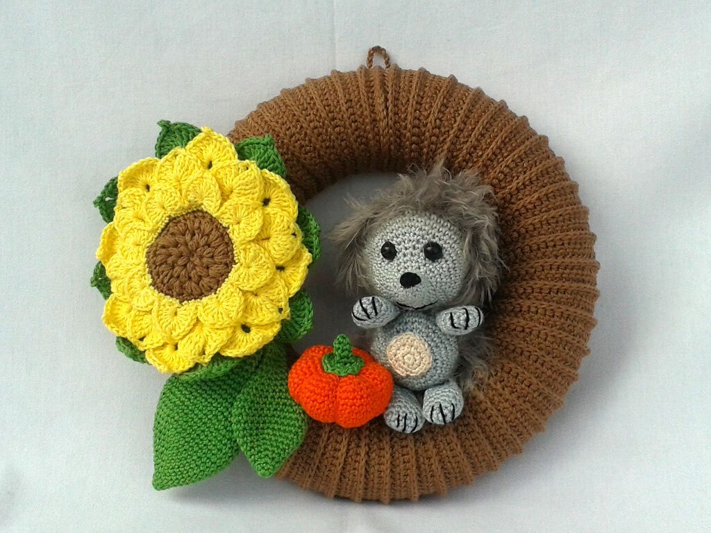 Türkranz Sonnenblume und Igel - Bild 3