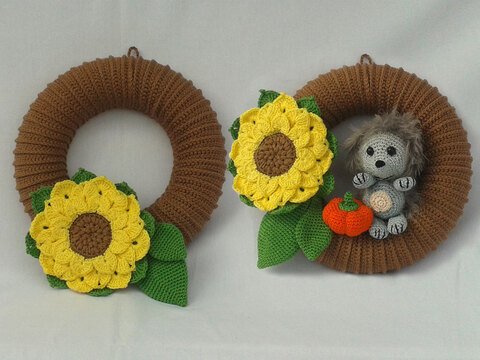 Türkranz Sonnenblume und Igel