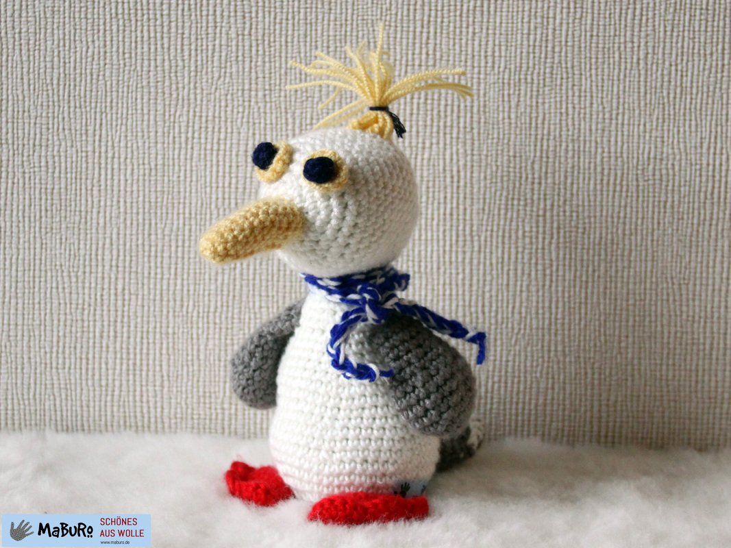 Häkelanleitung Martin Möwe