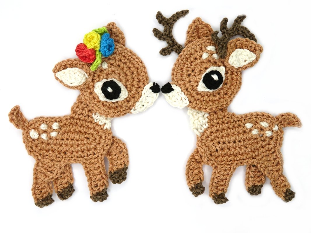 Deer Crochet Applique Pattern