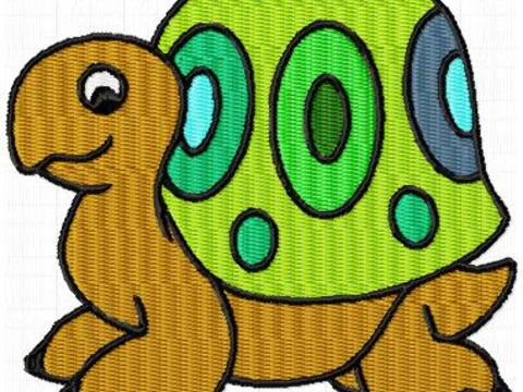 Schildkröte Stickdatei rahmen 10x10 alle Formate