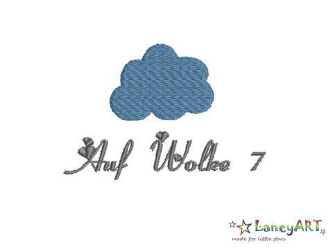 Stickdatei "Auf Wolke 7" Pes Format (Deco, Brother, Babylock) 