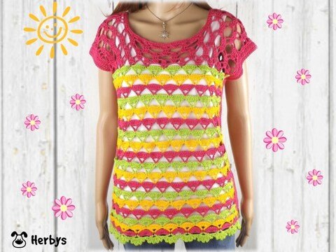 Häkeltop "Summerfeeling", Grösse S - L