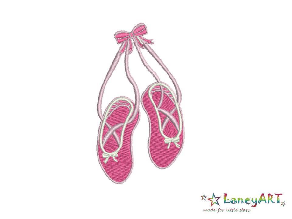 Stickdatei "Ballettschuhe" Pes Format (Deco, Brother, Babylock) 