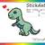 Stickdatei "Dino/ Dinosaurier" Pes Format (Deco, Brother, Babylock) 