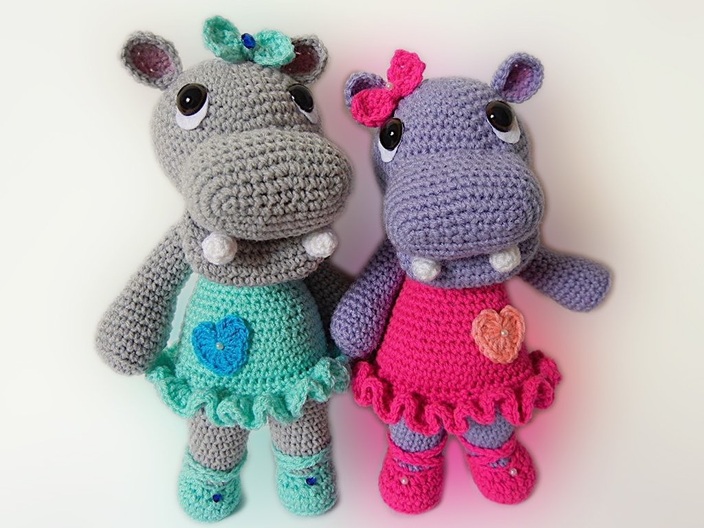 Nilpferd Ballerina Olga Häkelanleitung