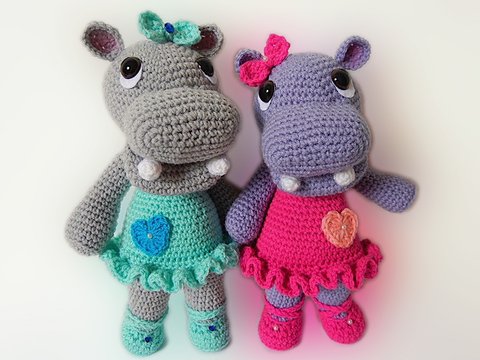 Nilpferd Ballerina Olga Häkelanleitung