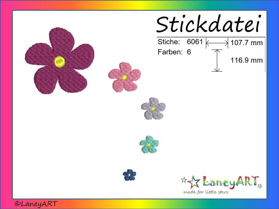 Stickdatei "Blumen / Blumenmeer" Pes Format (Deco, Brother, Babylock) 