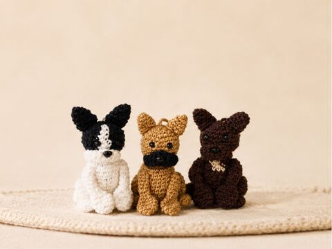 Häkelanleitung Bulldogge Schlüsselanhänger Amigurumi